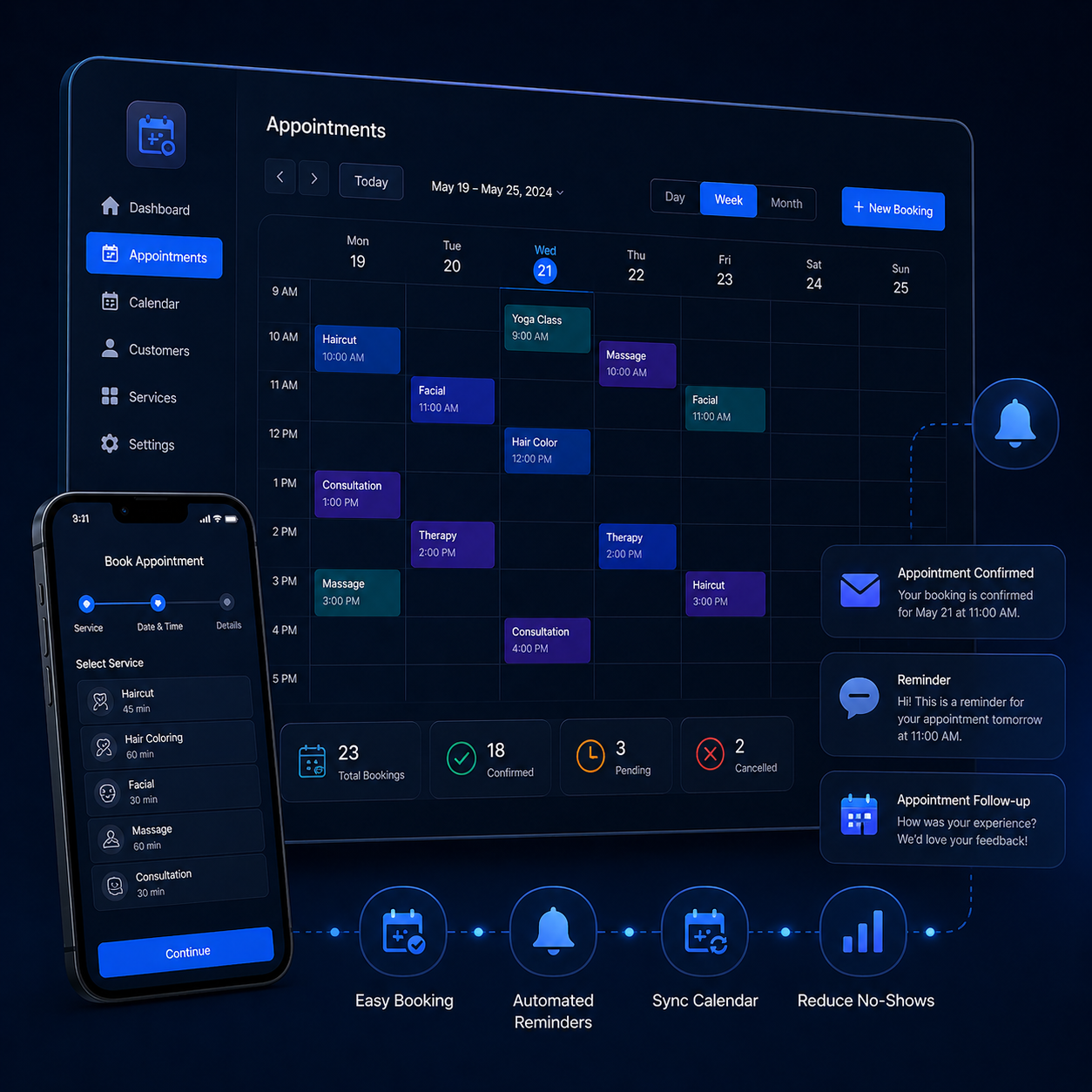 Booking systems service preview